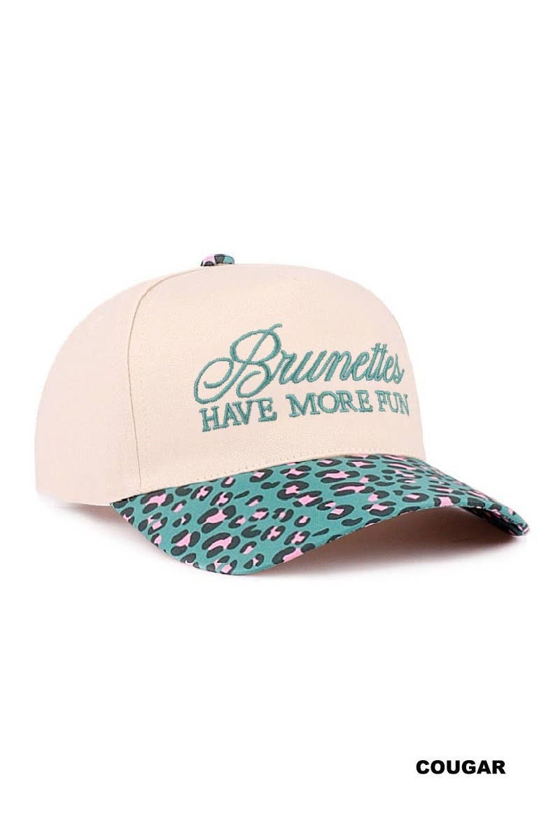 Brunettes Have More Fun Canvas Hat