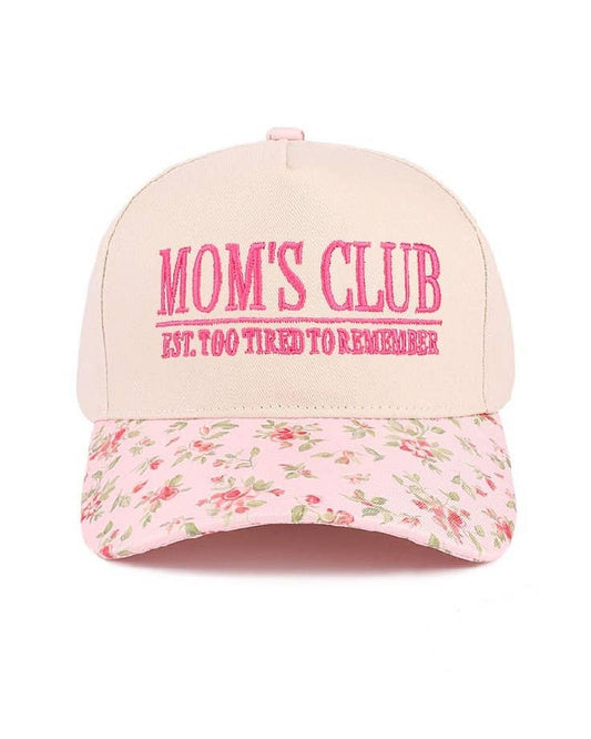 Mom's Club Floral Canvas Cotton Cap