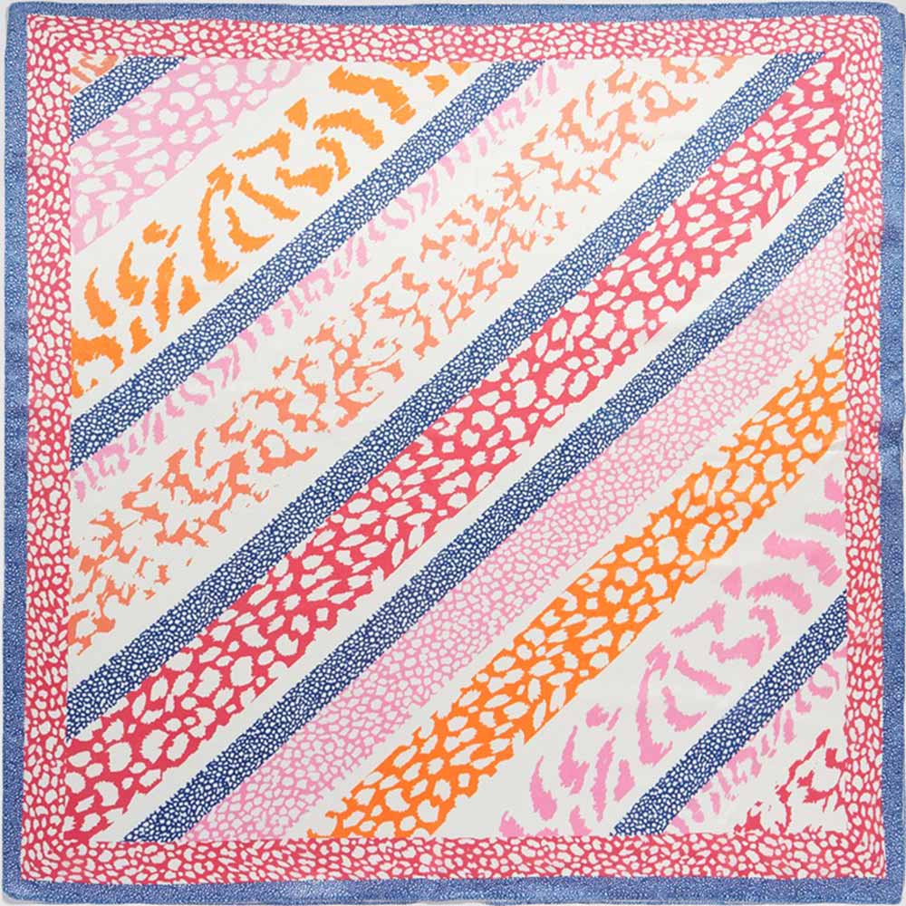 Abstract Leopard Print Square Bandana Scarf