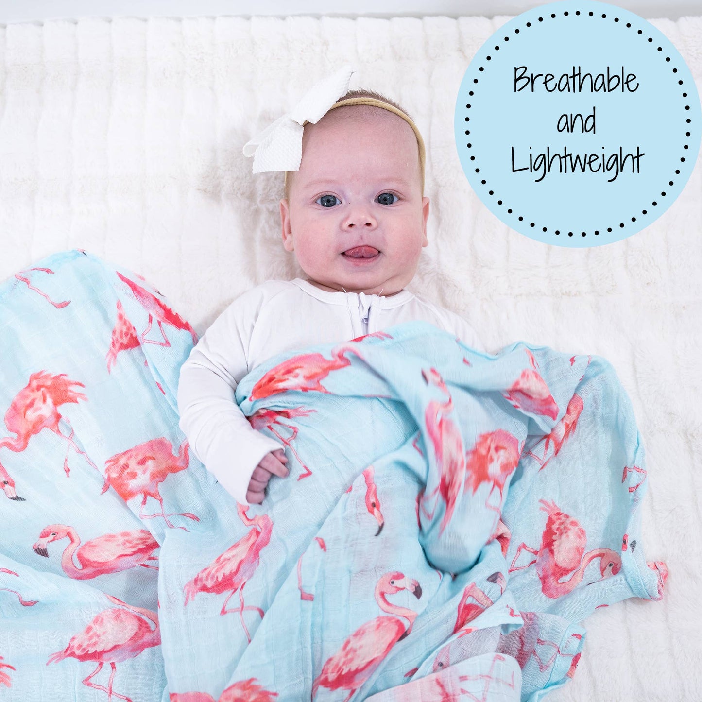Flamingo Baby Muslin Swaddle Blanket