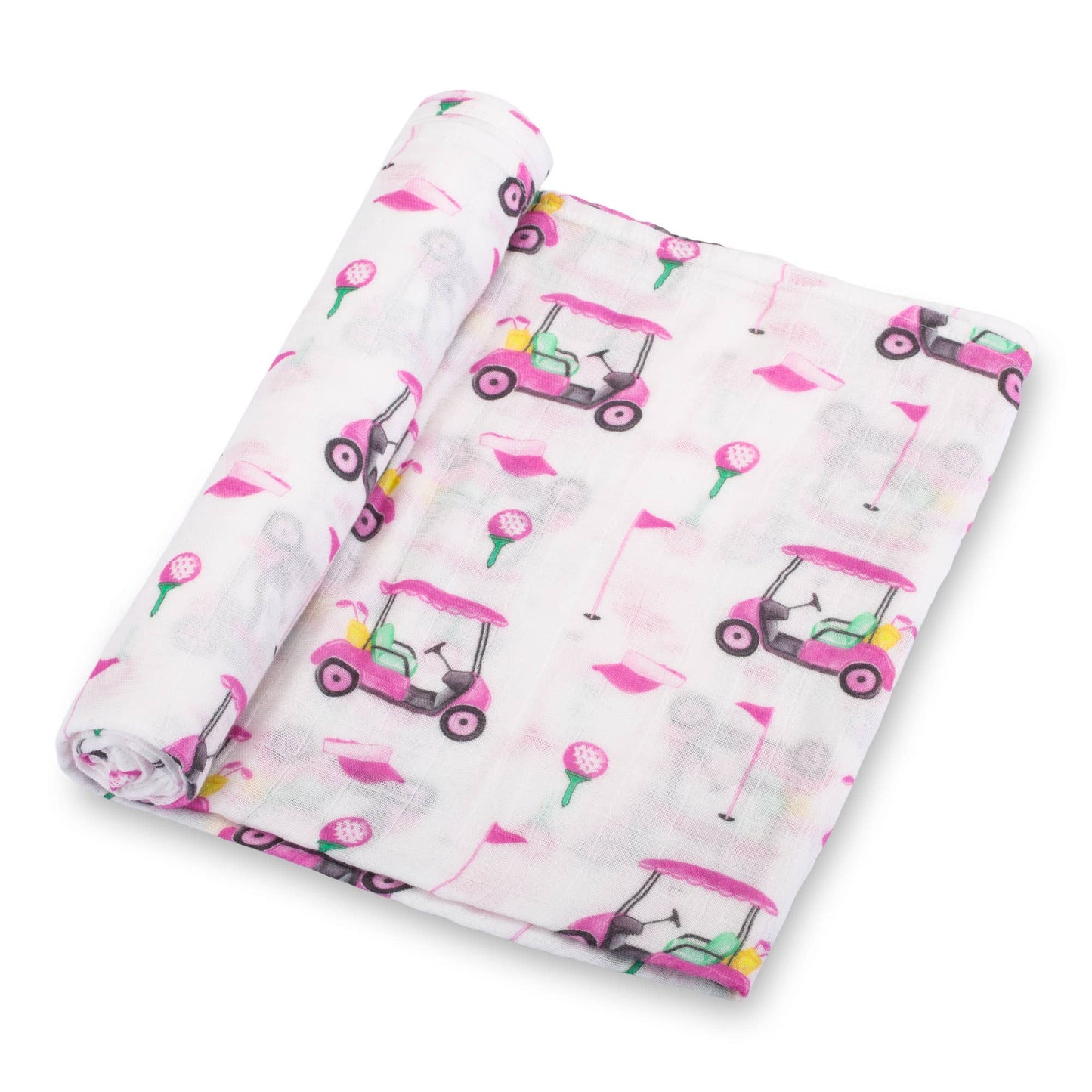 Pink Golf Baby Muslin Swaddle Blanket