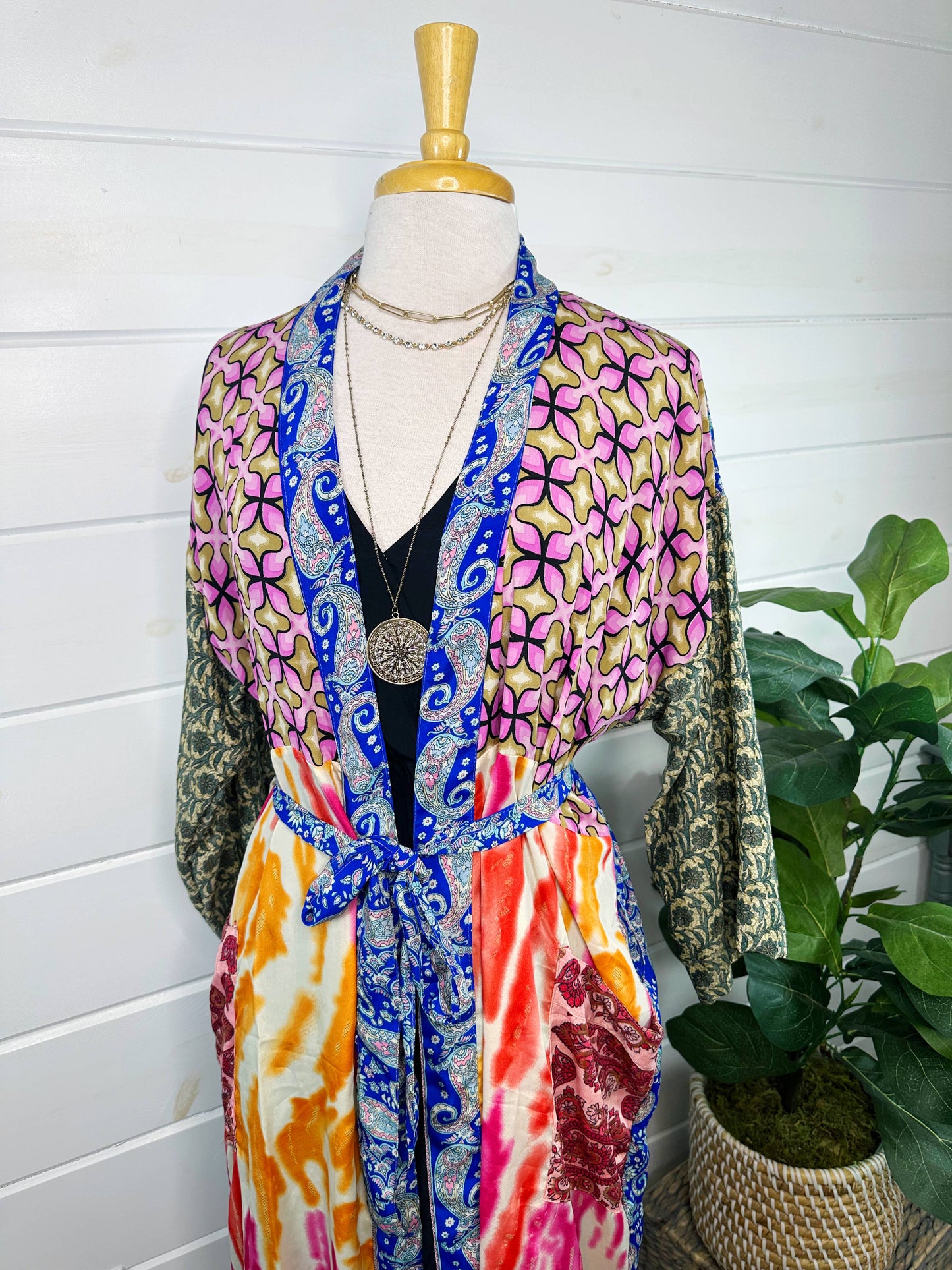 Patchwork Silk Kimono Robe