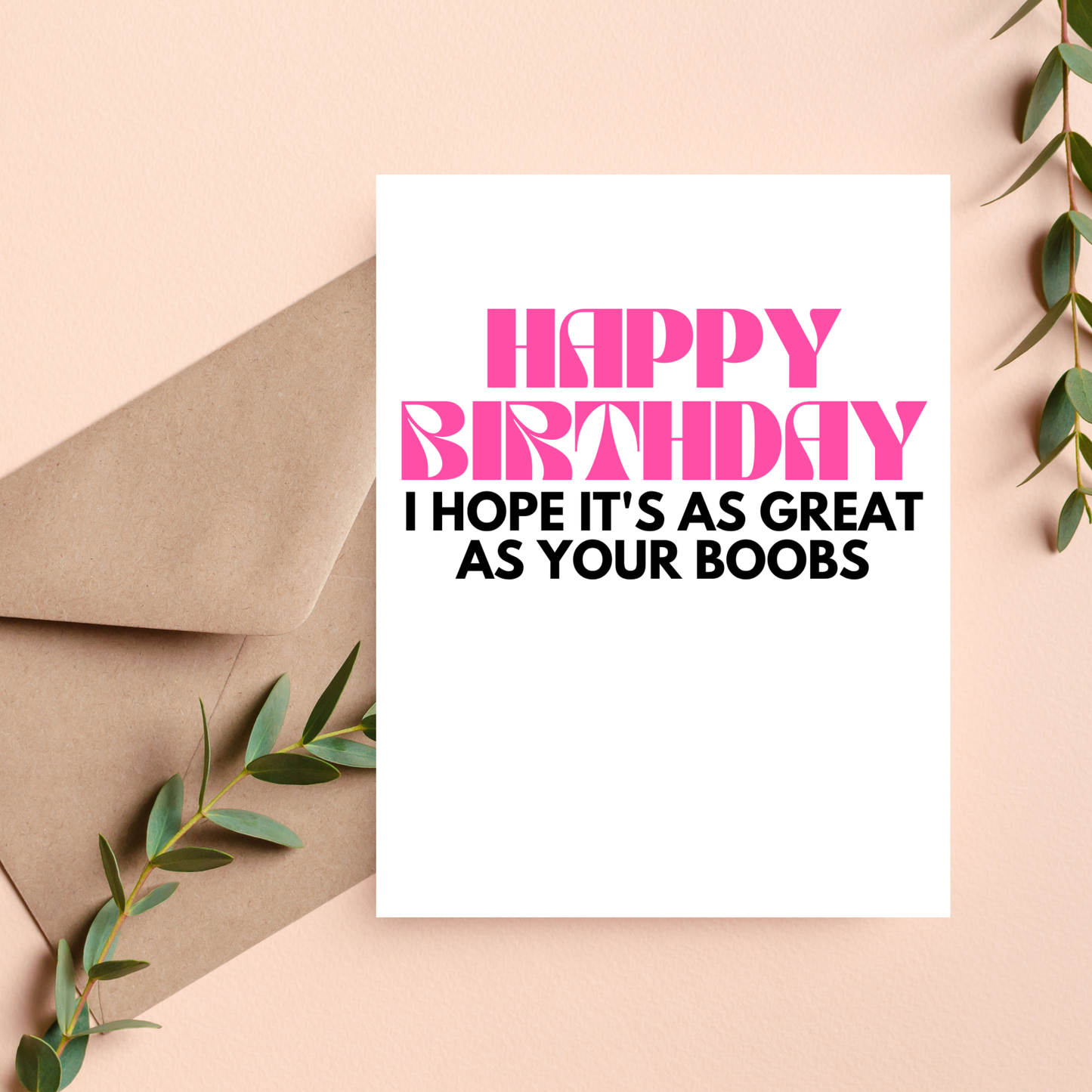 Boobs Funny Birthday Card