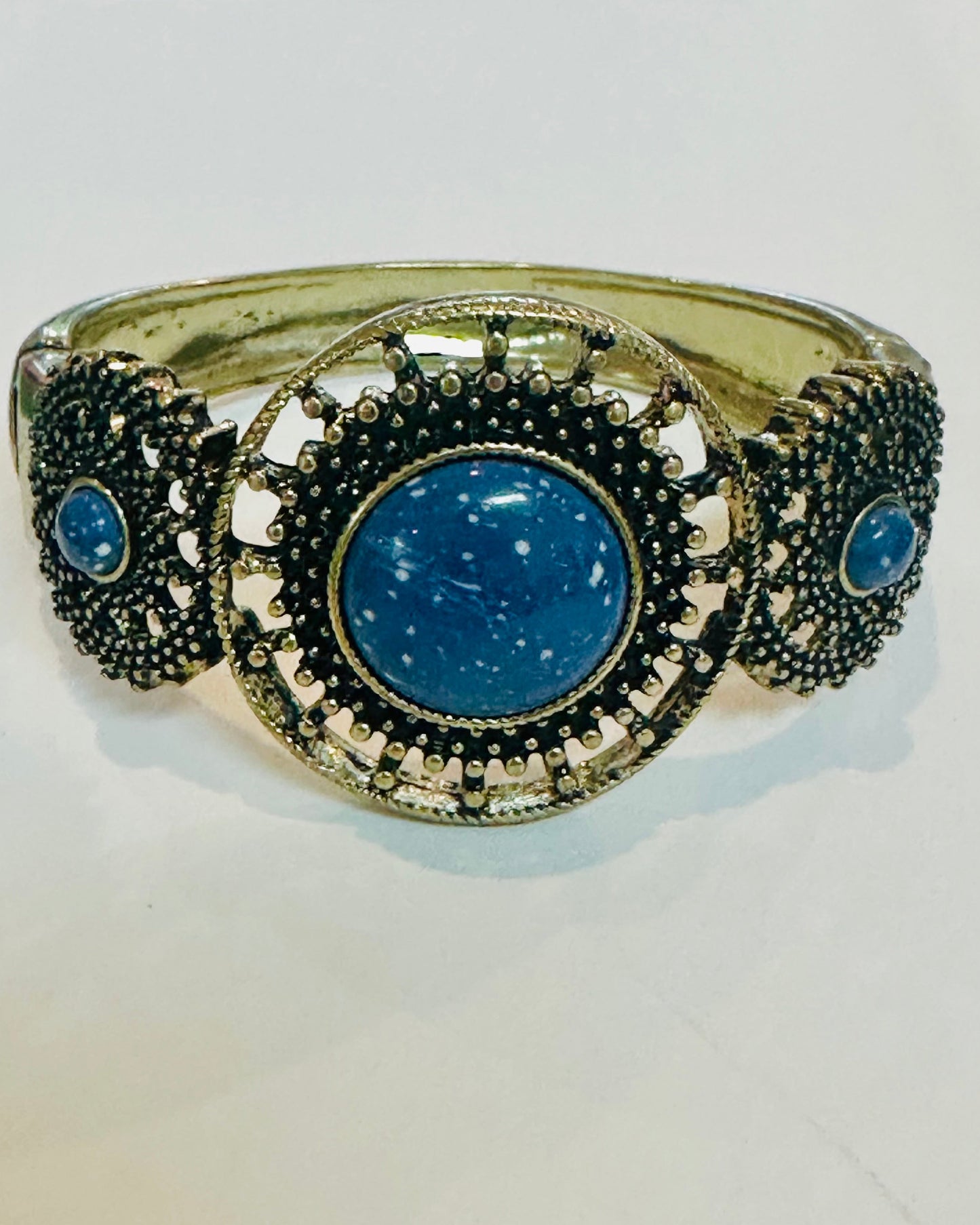 Navy Game Day Filigree Cuff Bracelet