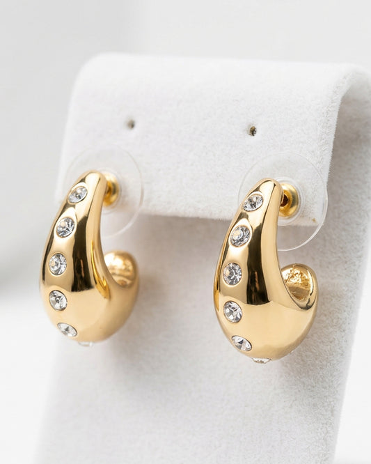Chunky Gilded Constellation Teardrop Earrings