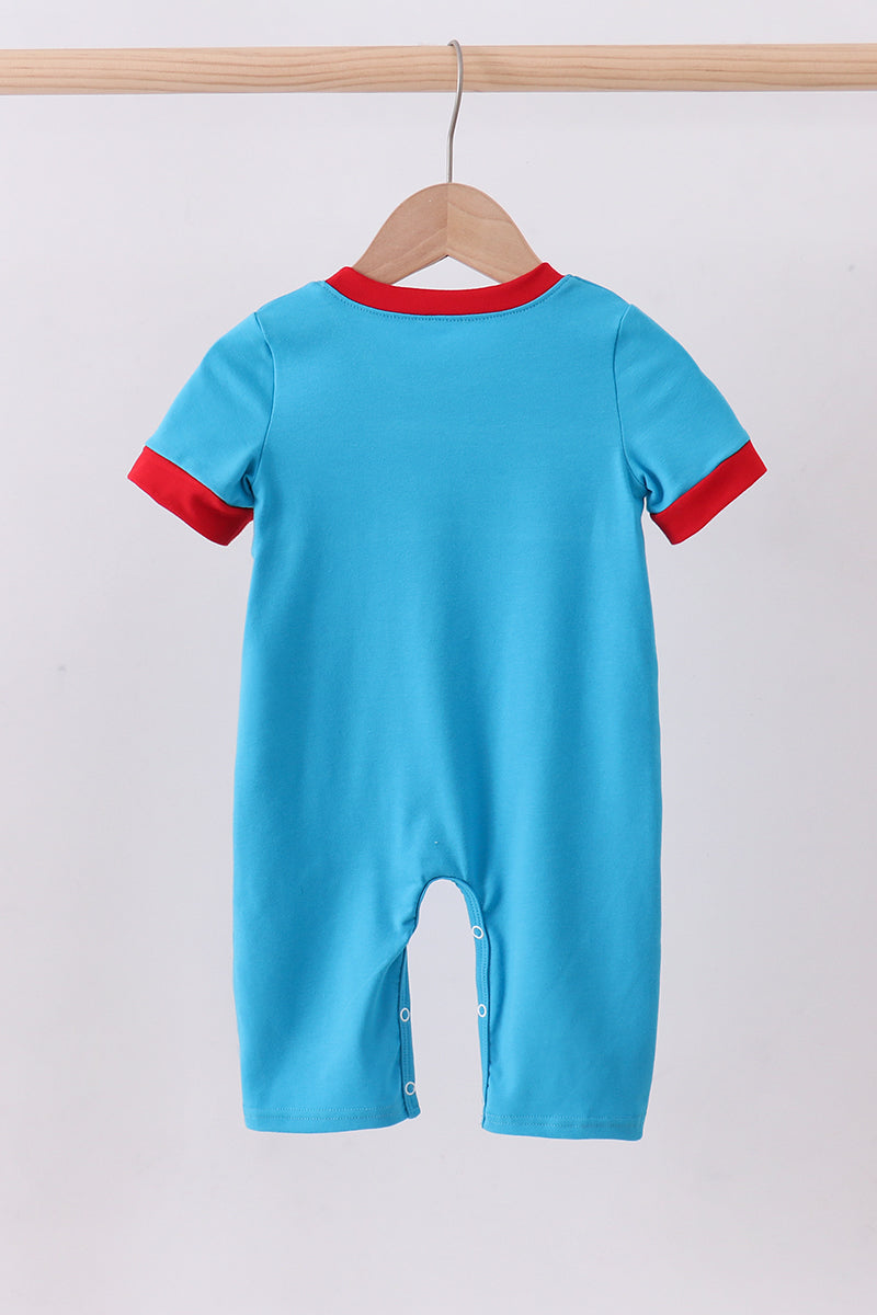 Blue Dr. Seuss Smocked Romper