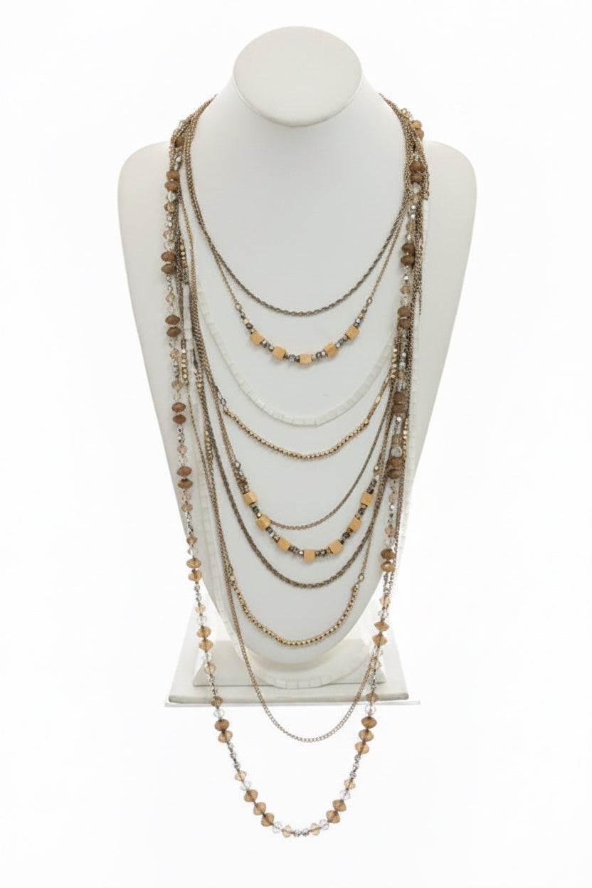 Vintage Multi-Strand Waterfall Bib Necklace