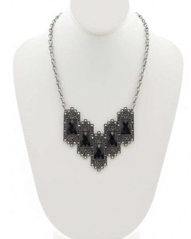 The Providence Revival: Art Deco Geometric Statement Necklace