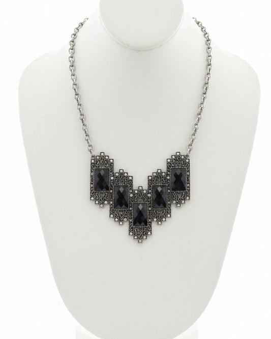 The Providence Revival: Art Deco Geometric Statement Necklace