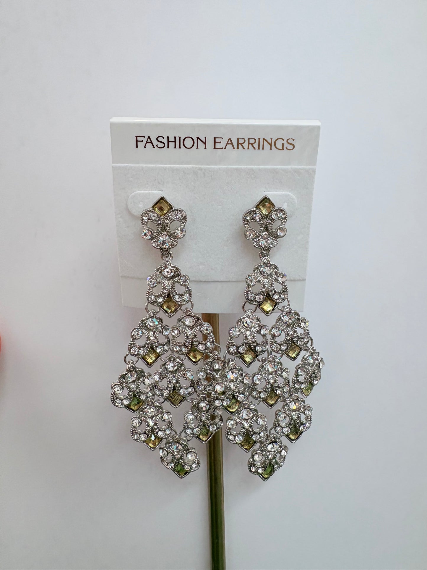 Renaissance Revival Crystal Chandelier Earrings