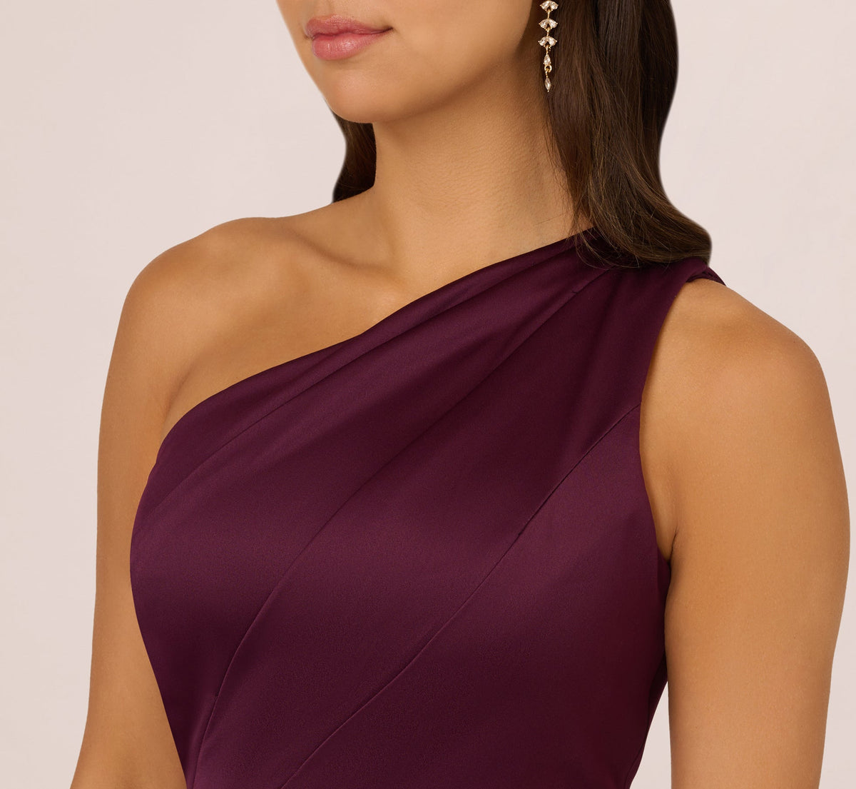 Adrianna Papell Women's One-Shoulder Draped Gown