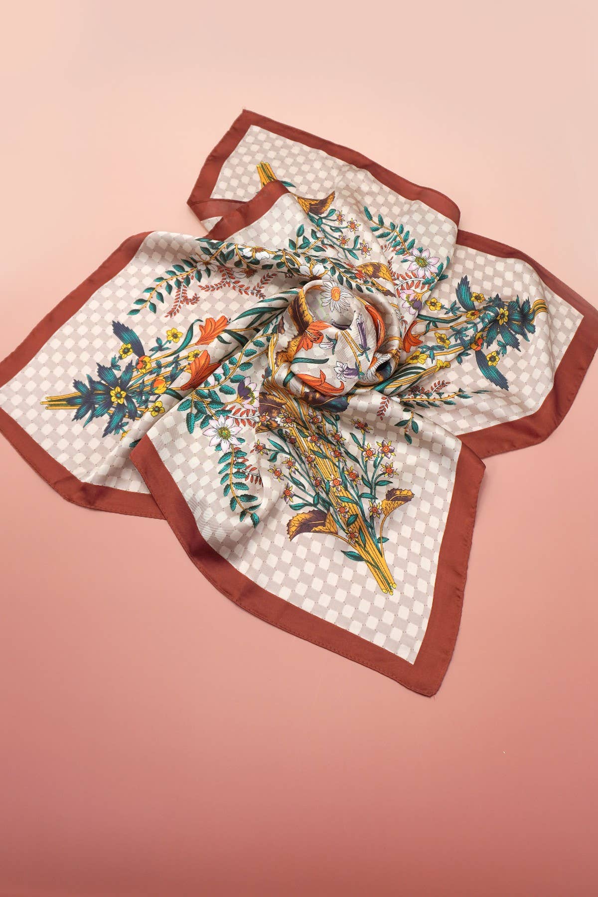 Floral Print Bandana Scarf