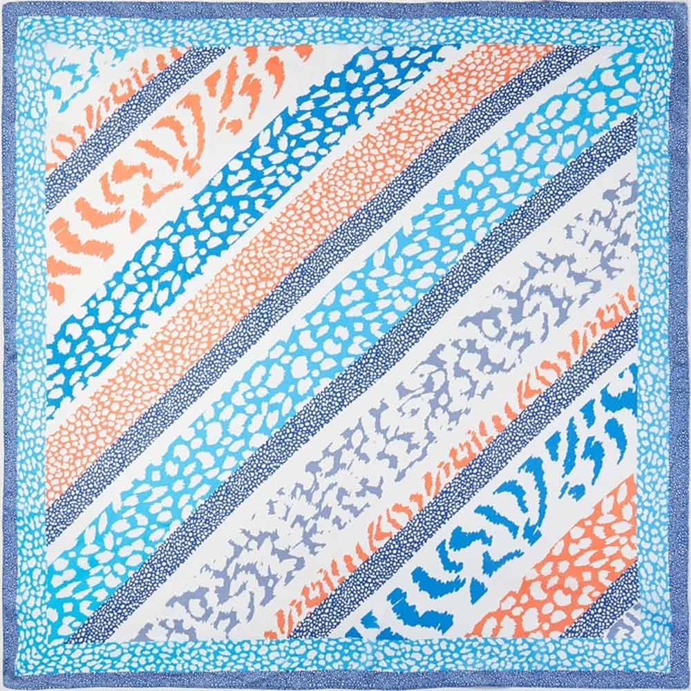 Abstract Leopard Print Square Bandana Scarf