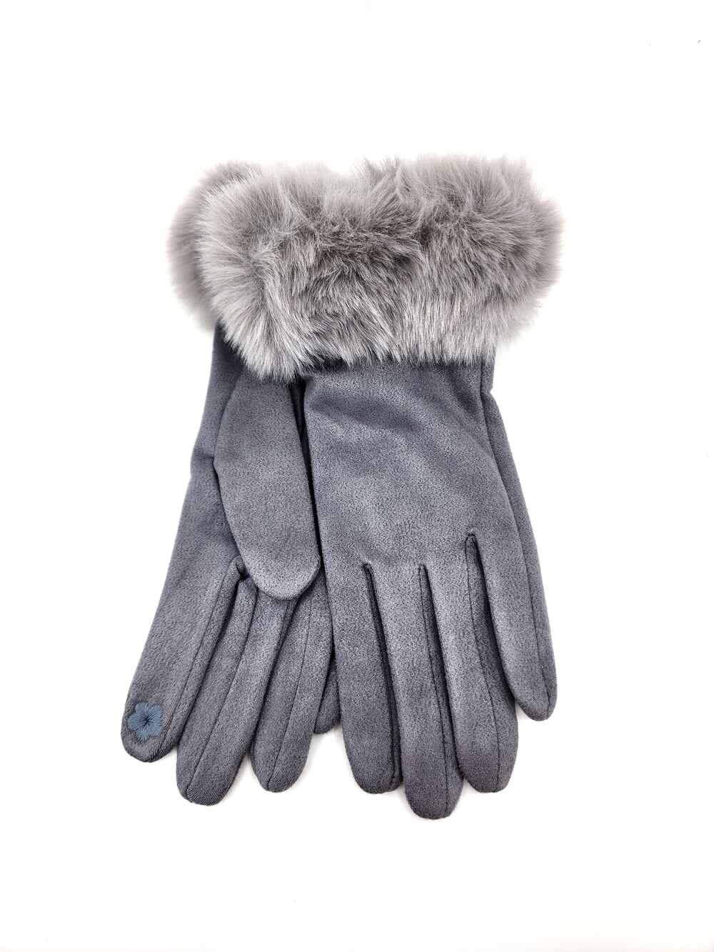Women's Velvety Soft Winter Gloves with Fur Trim