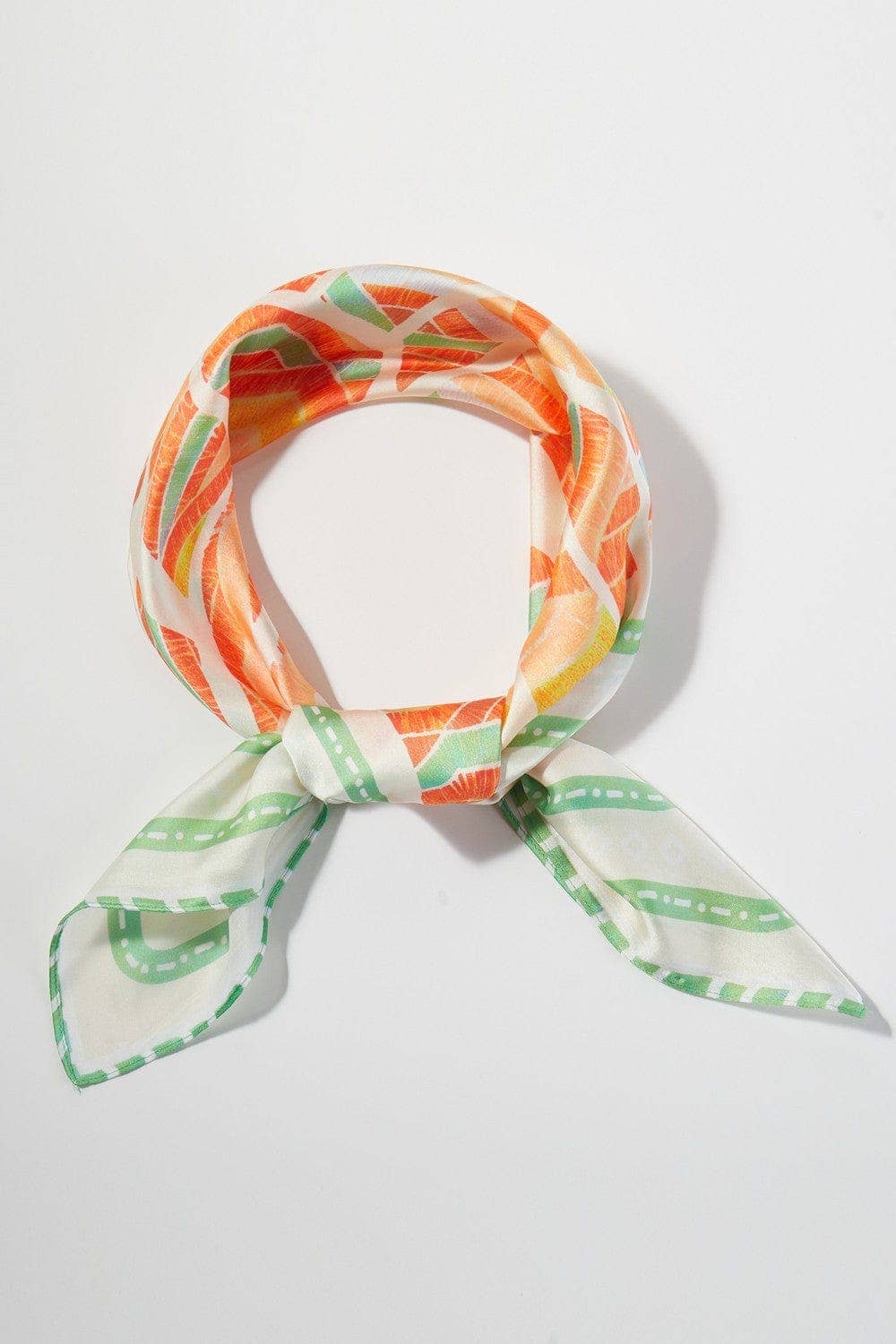 Orange Abstract Tribal Print Bandana