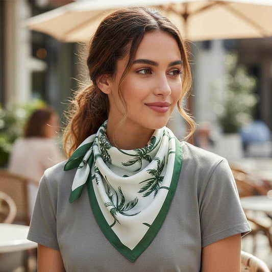 Palm Tree Printed Bandana Scarf