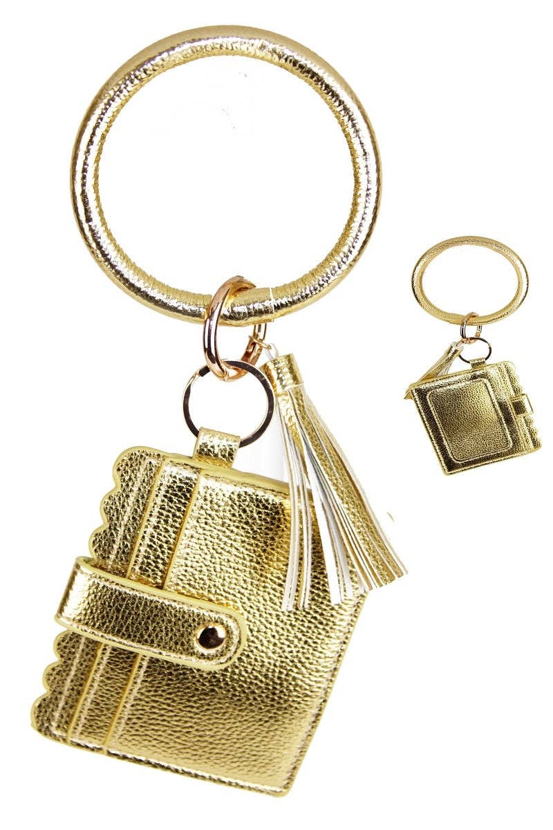 Scalloped Card Holder Keyring Wallet