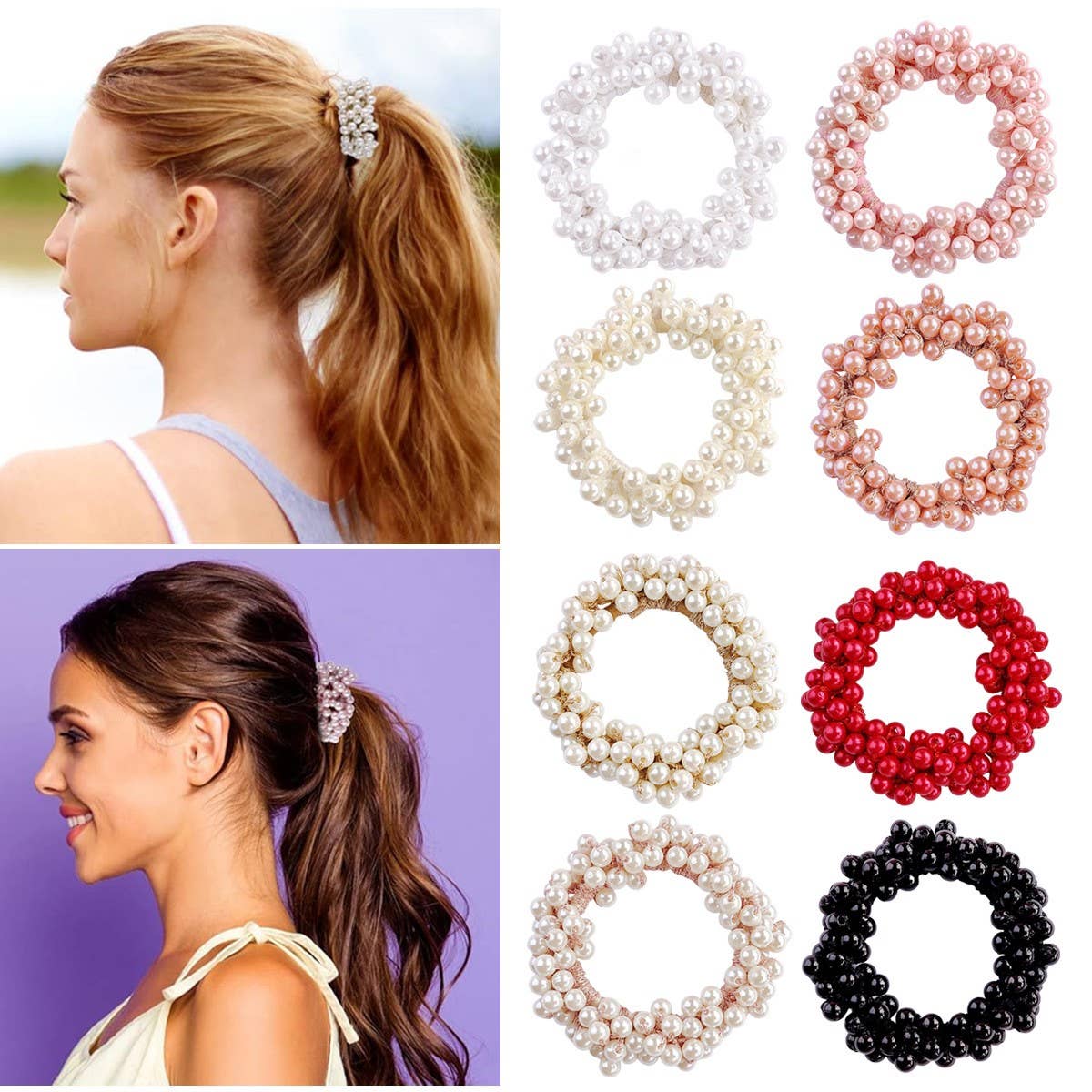 Pearl Ponytail Holders