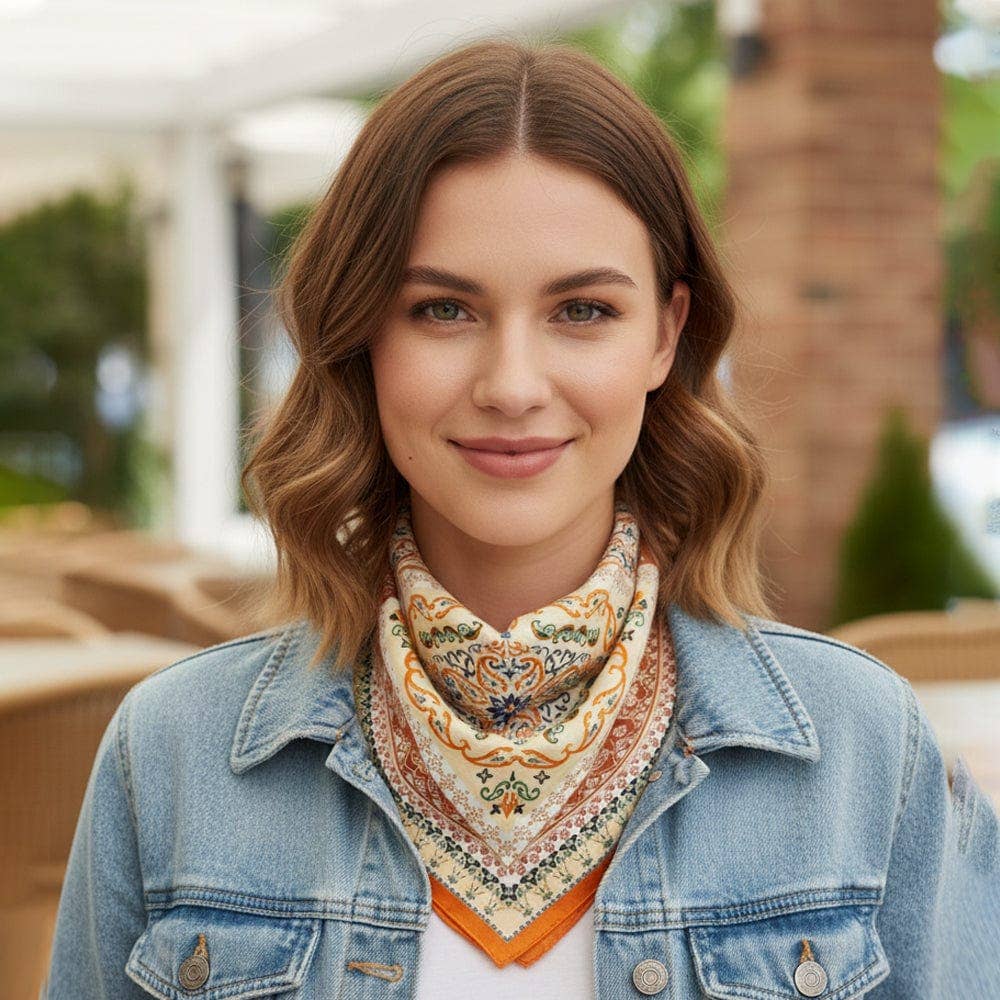 Paisley and Arabesque Oriental Print Bandanas