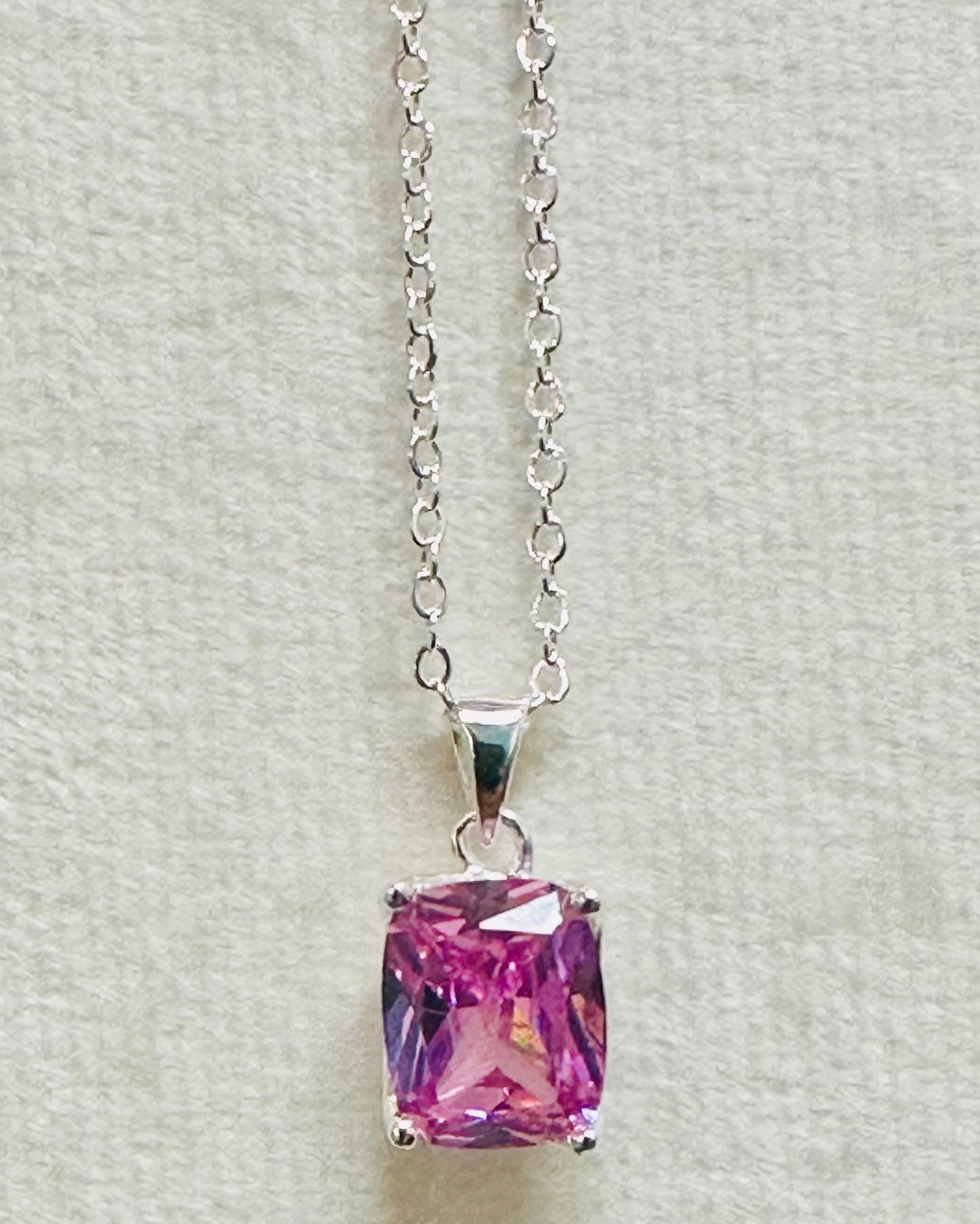 The Bellevue Pink Solitaire Pendant
