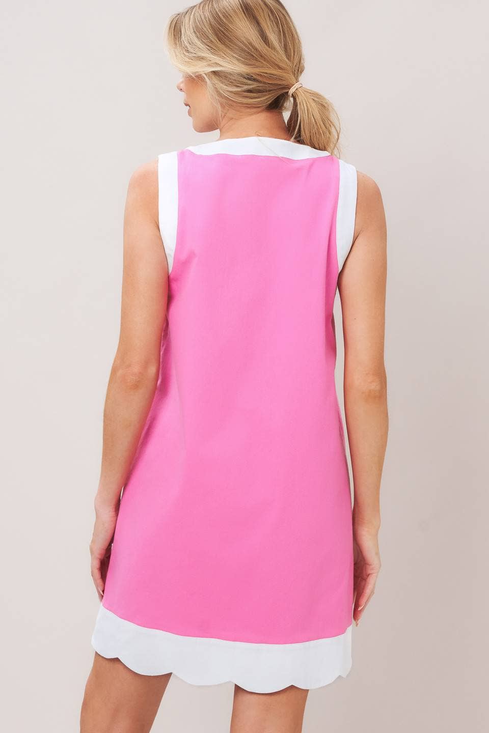 Pretty In Pink Scallop Dress