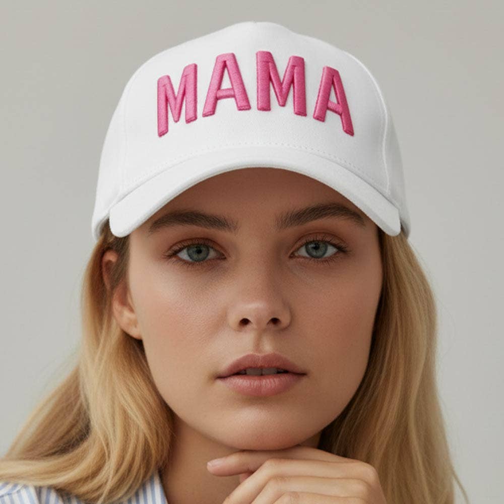 MAMA Embroidered Solid Baseball Cap