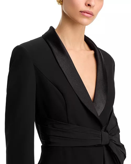 Aidan Mattox Plus Bow Trim Jumpsuit