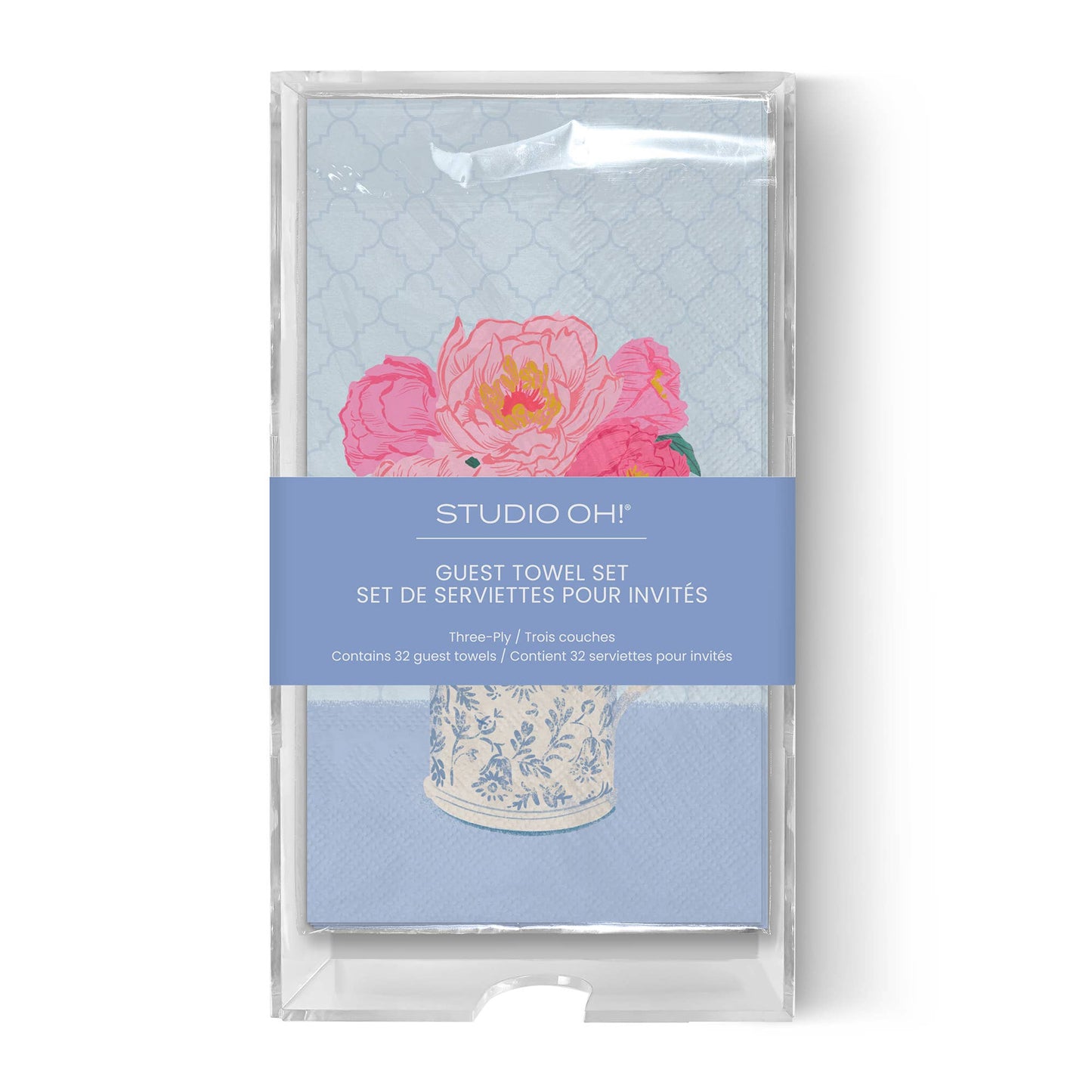 Bouquet on Blue Guest Towel Set