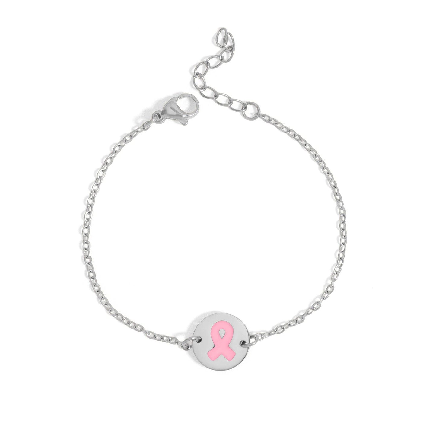 Breast Cancer Awareness Adjustable Circle Bracelet