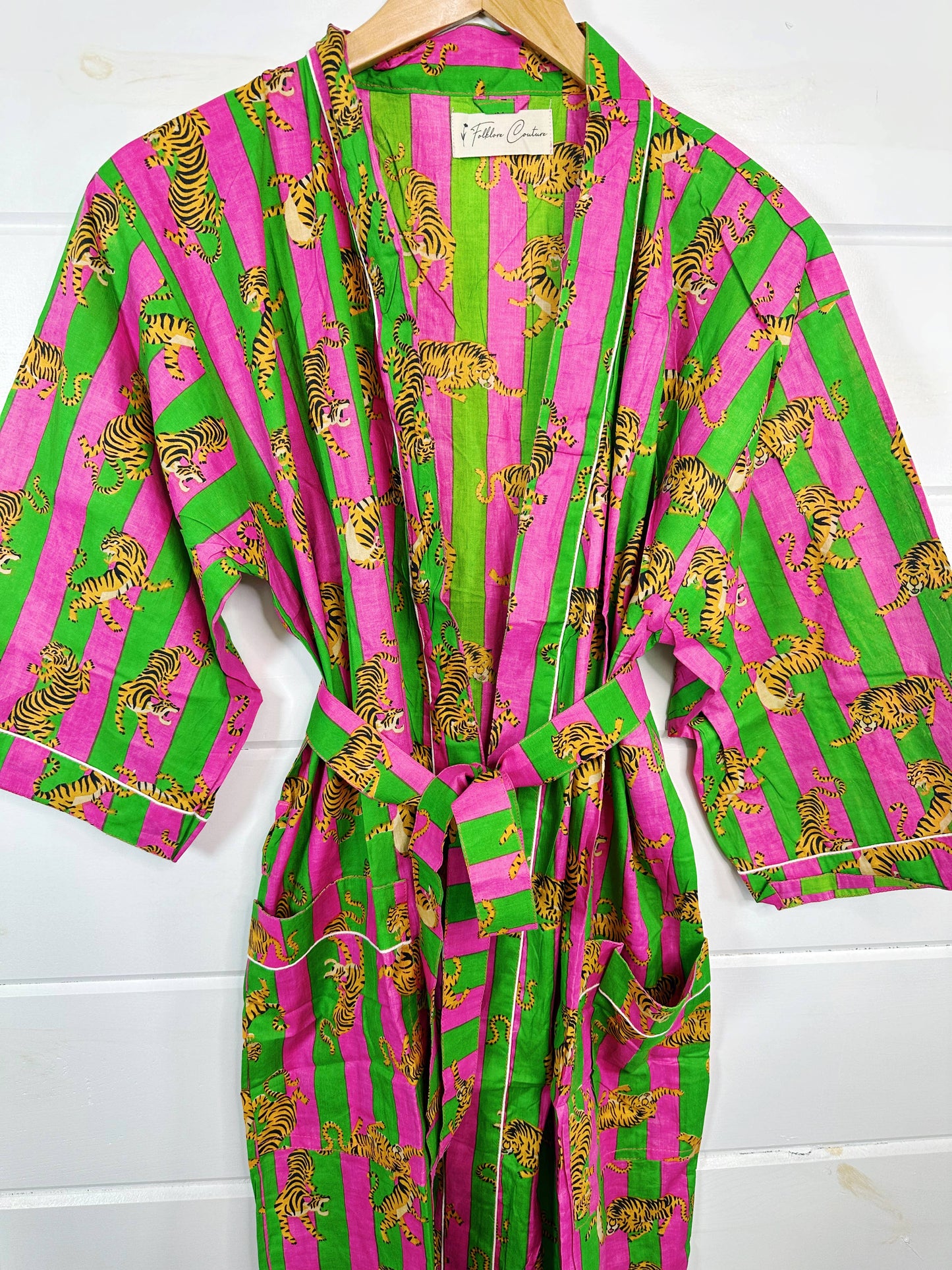 Tiger Print Kimono Cover-Up Duster