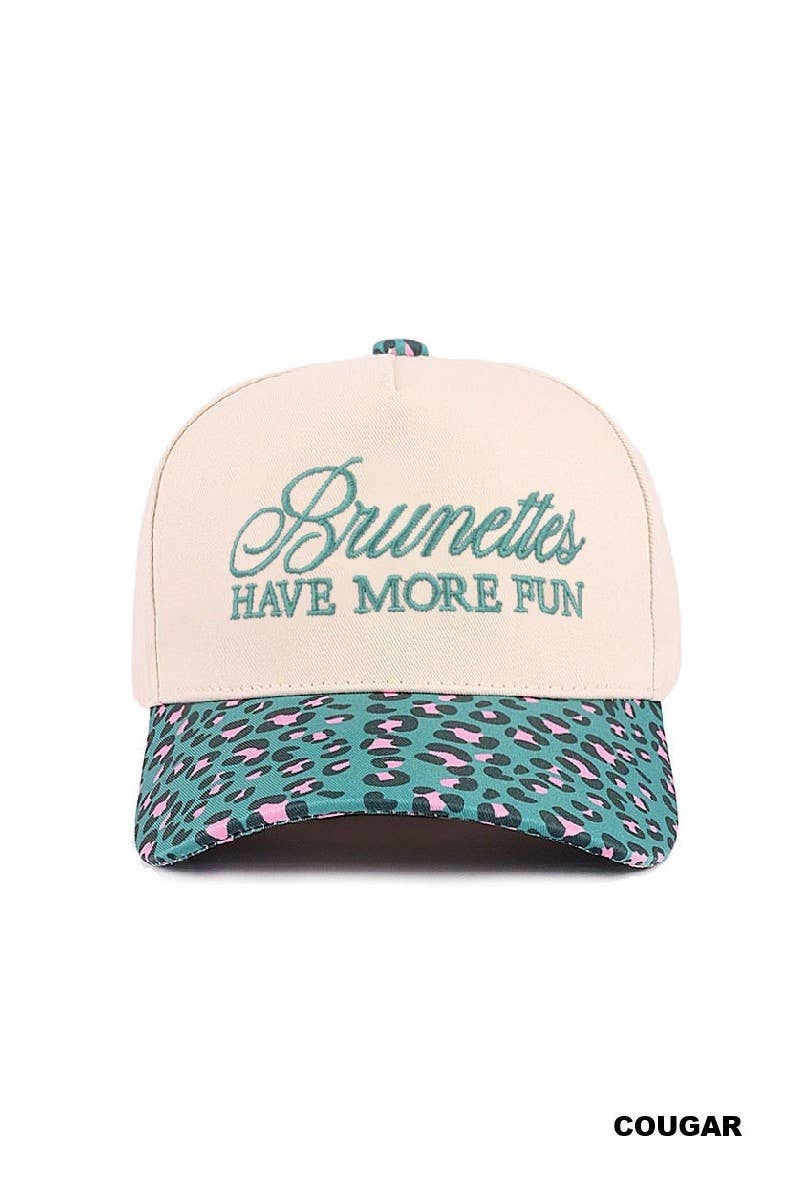 Brunettes Have More Fun Canvas Hat