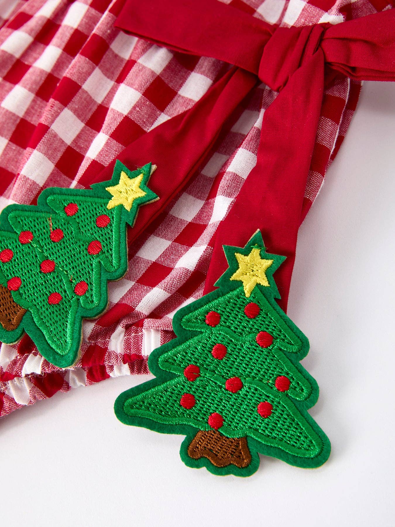 Red Plaid Tree Holiday Romper