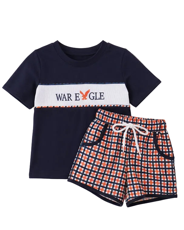 Auburn War Eagle Shorts Set