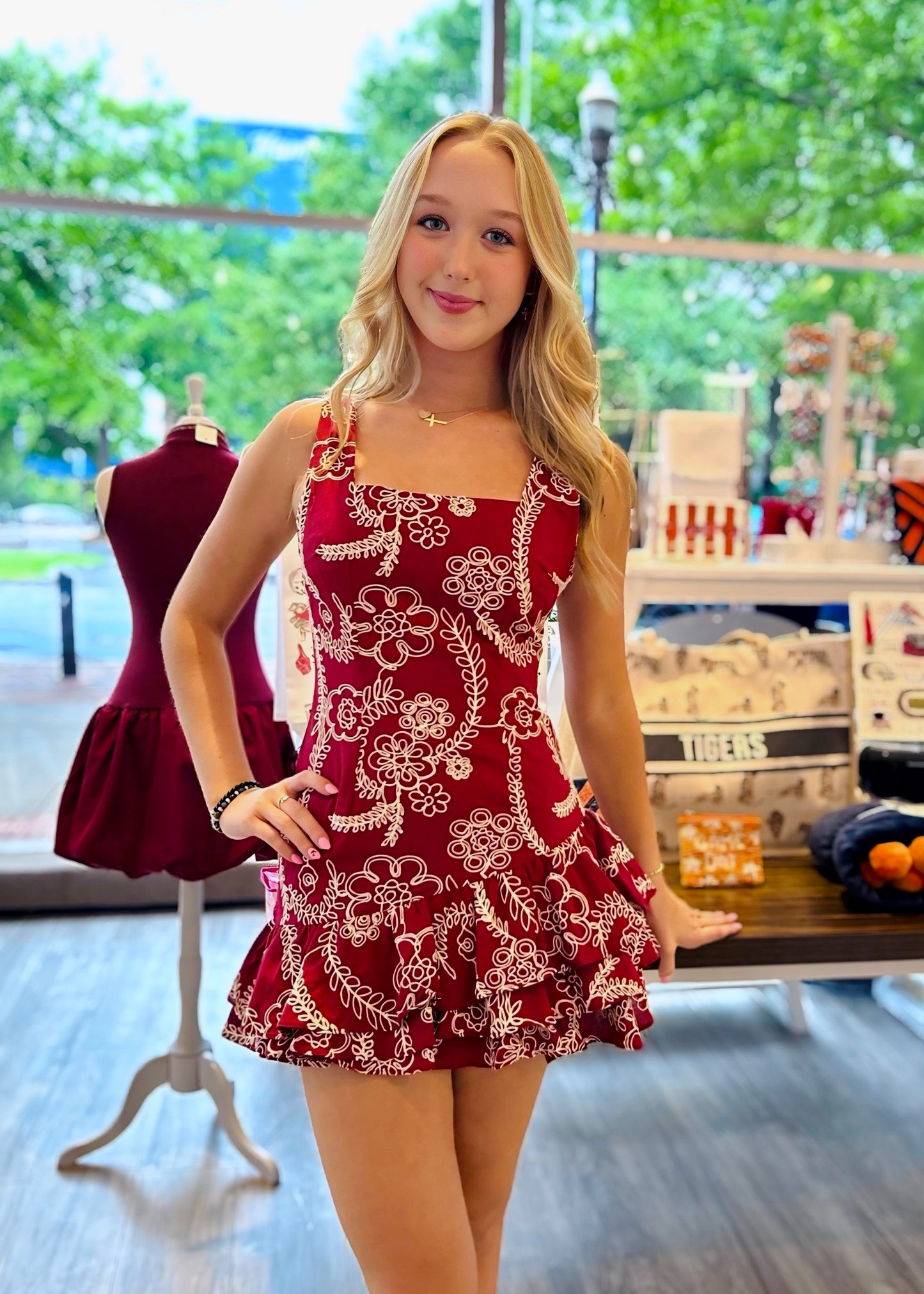 Floral Mini Ruffle Dress