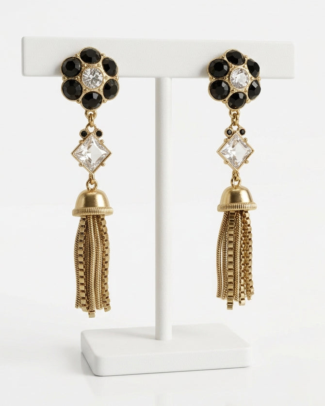 Midnight Royale Tassel Statement Drops