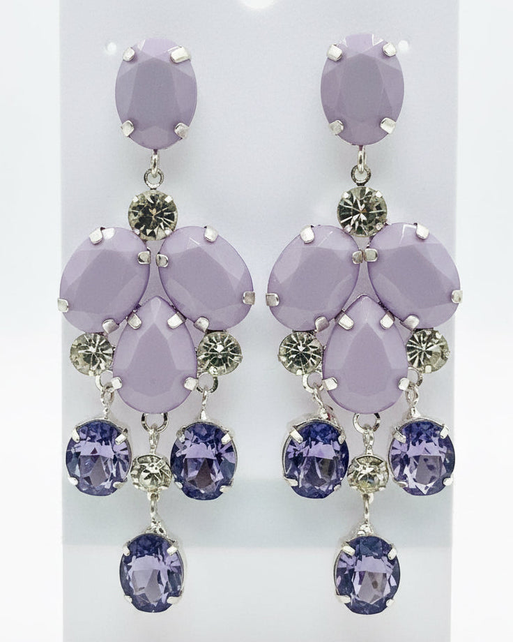 Wisteria Lane Crystal Cluster Chandelier Earrings