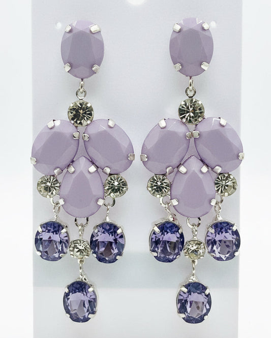 Wisteria Lane Crystal Cluster Chandelier Earrings