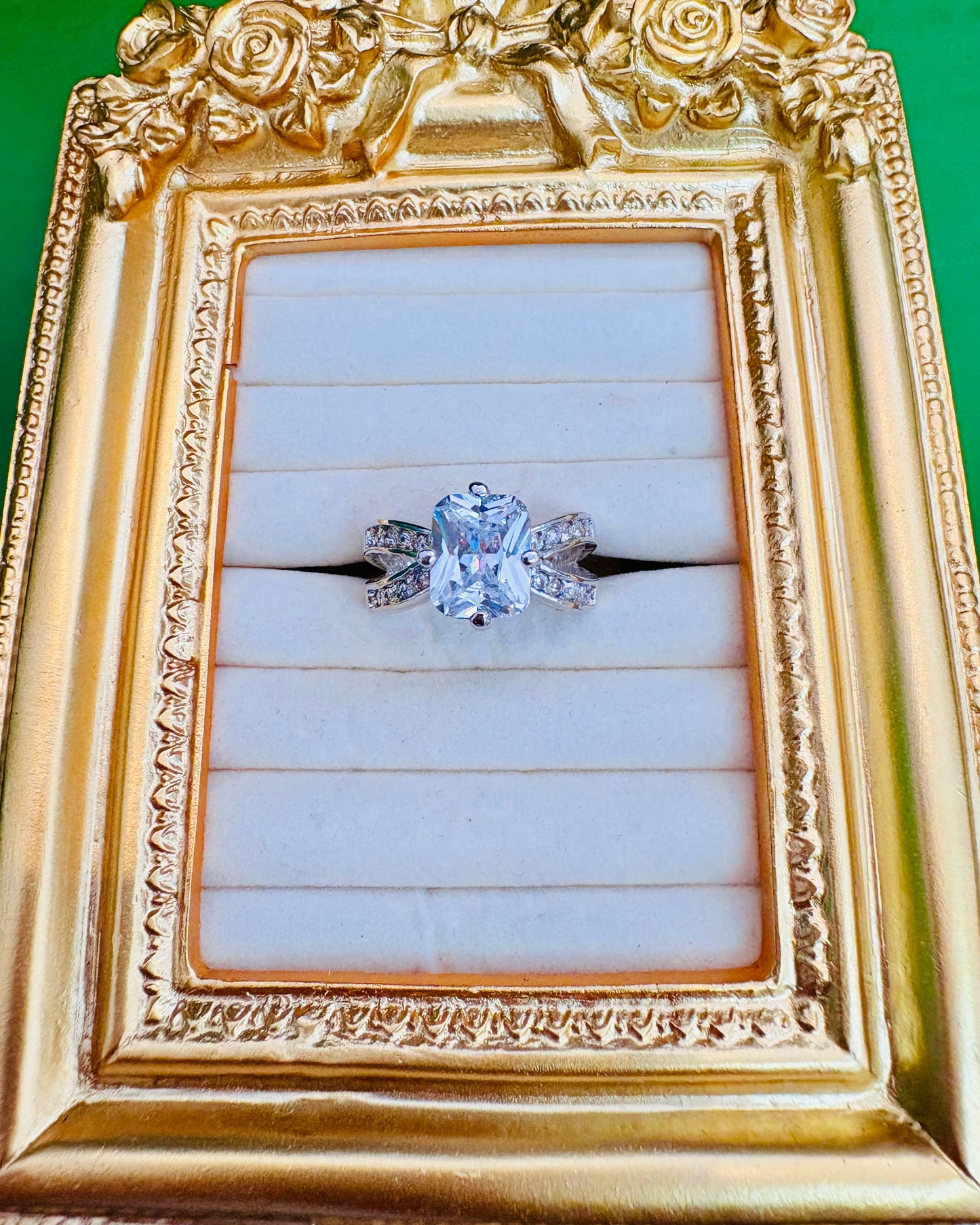 Diamond Ritz Cushion Split-Shank Ring