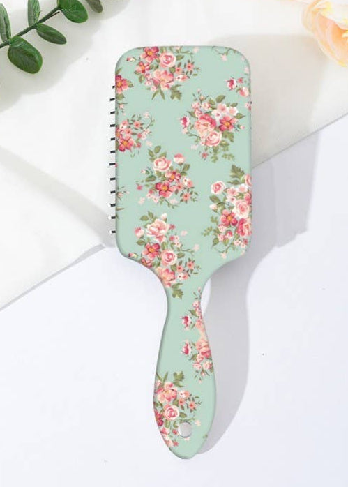 Mint Rose Paddle Brush