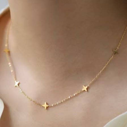 Mini Cross Gold Necklace