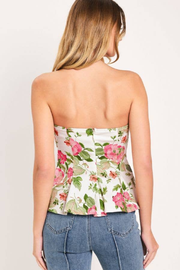 Flower Garden Peplum Top