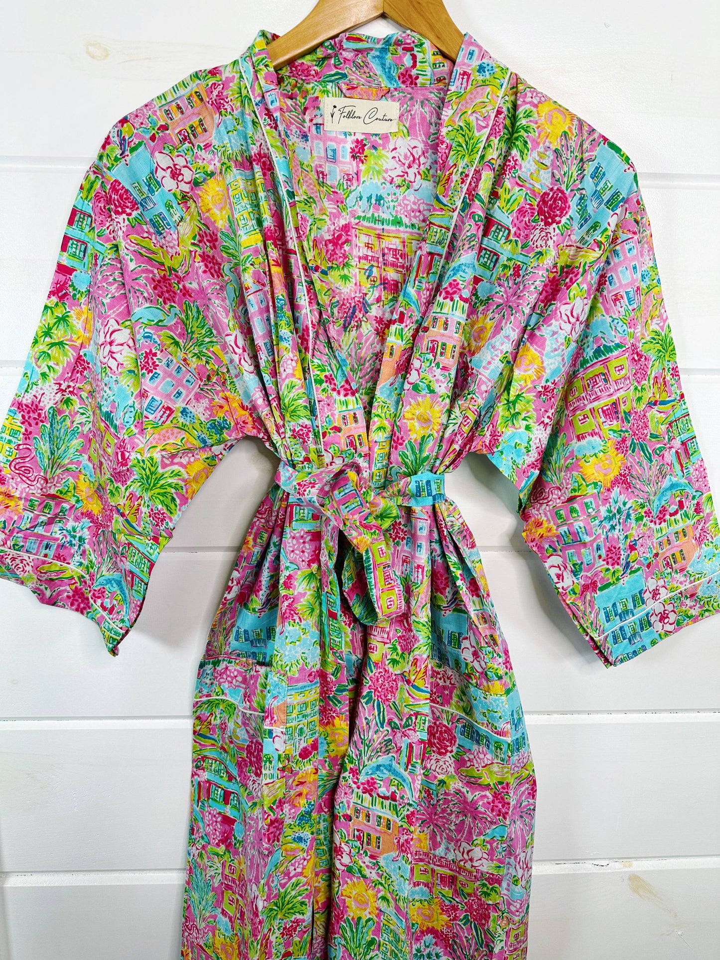 Tropical Town Kimono Cover-Up Duster
