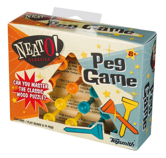 Neato! Classic Wooden Retro Peg Game, Travel Size