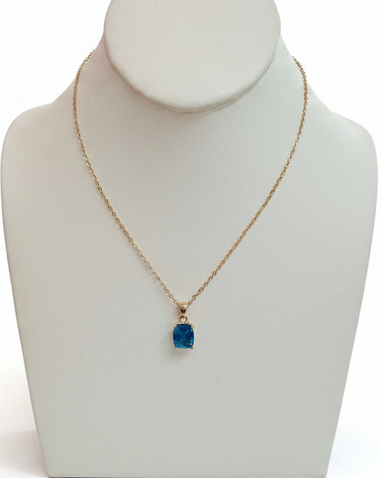 The Narragansett Blue Solitaire Pendant