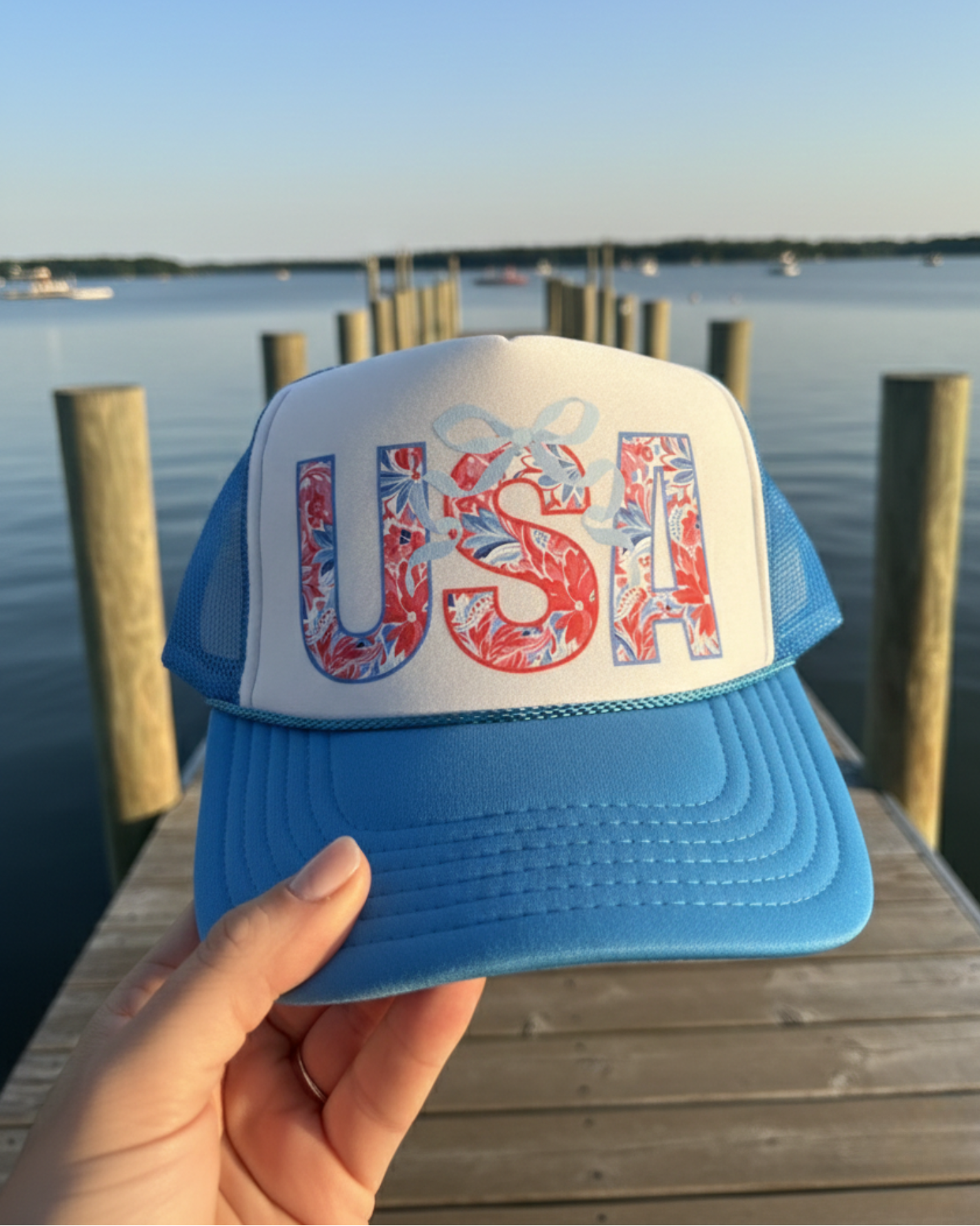 USA Preppy Coquette Trucker Hat