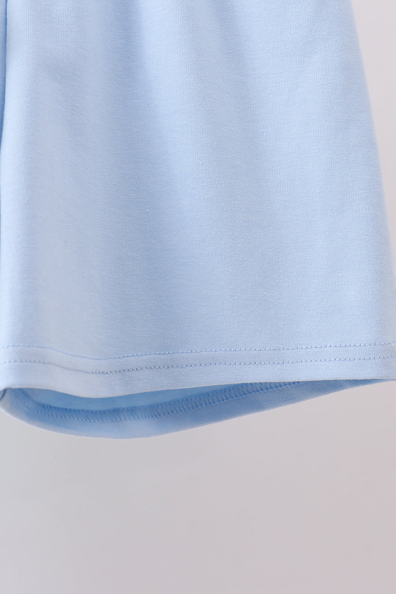 Green Stripe Clover Golf Cart Appliqué Shorts Set