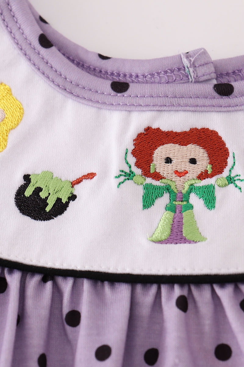 Halloween Witch Embroidery Bubble