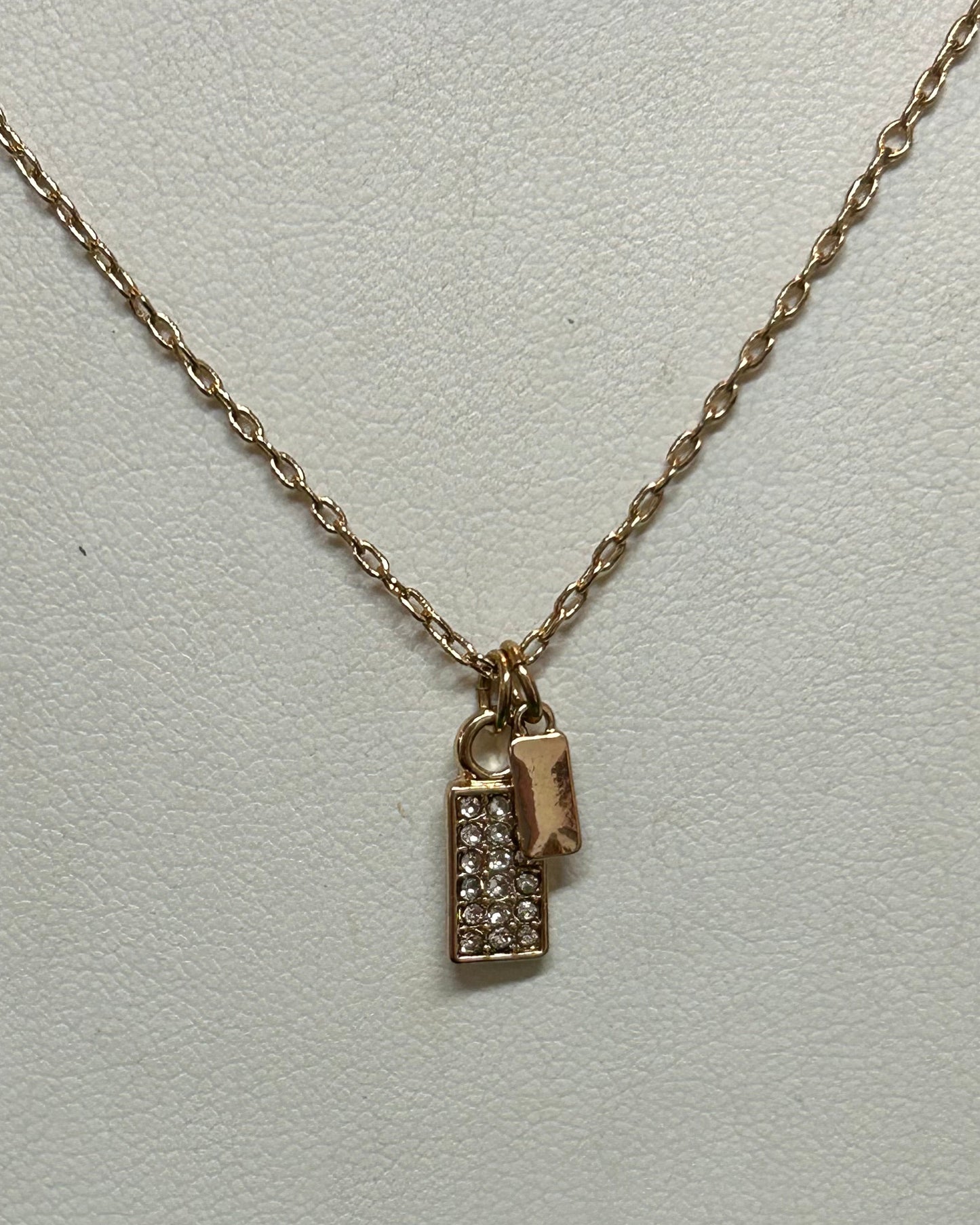 Dainty Pavé Mini Tag Layering Necklace
