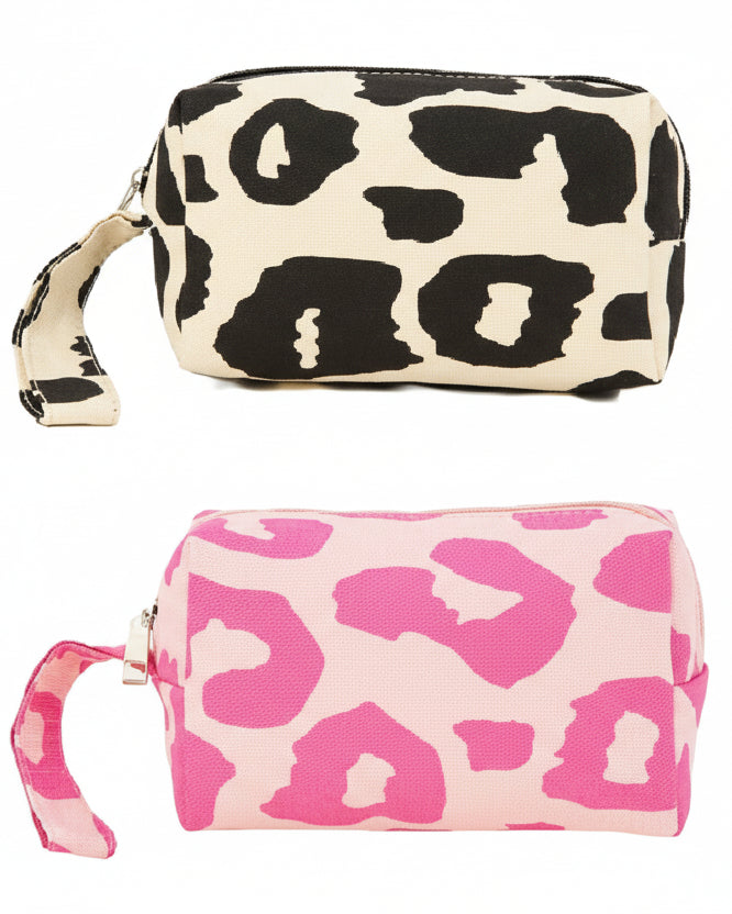 Leopard Print Cosmetic Makeup Travel Bag