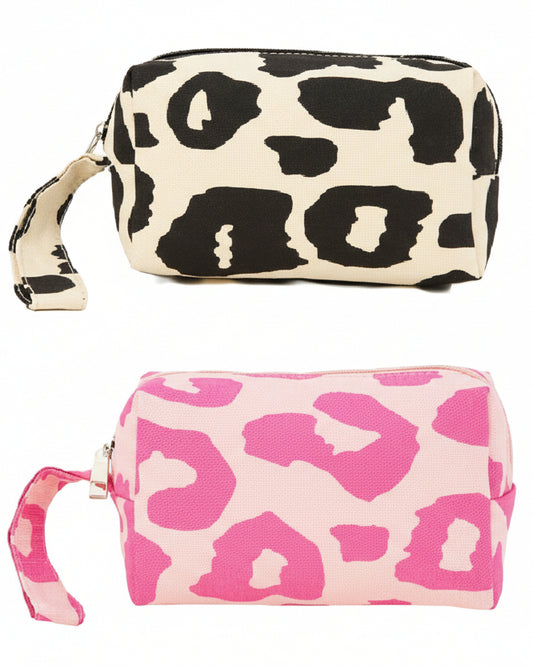 Leopard Print Cosmetic Makeup Travel Bag